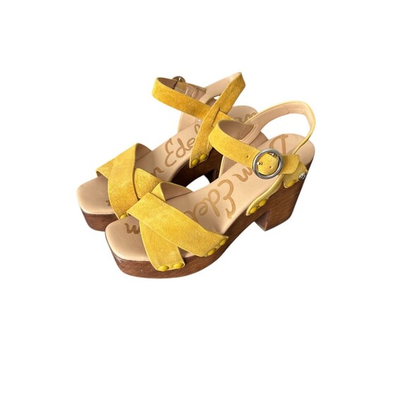 Sam Edelman Josephine Platform Shoe Size 6.5 Mustard Yellow - Picture 1 of 5